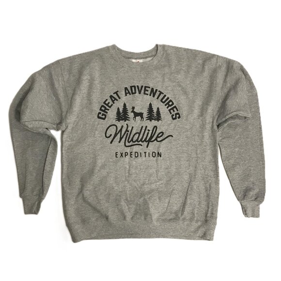 Great Adventures Wildlife Expedition, Gray Medium Sweatshirt - Picture 1 of 3